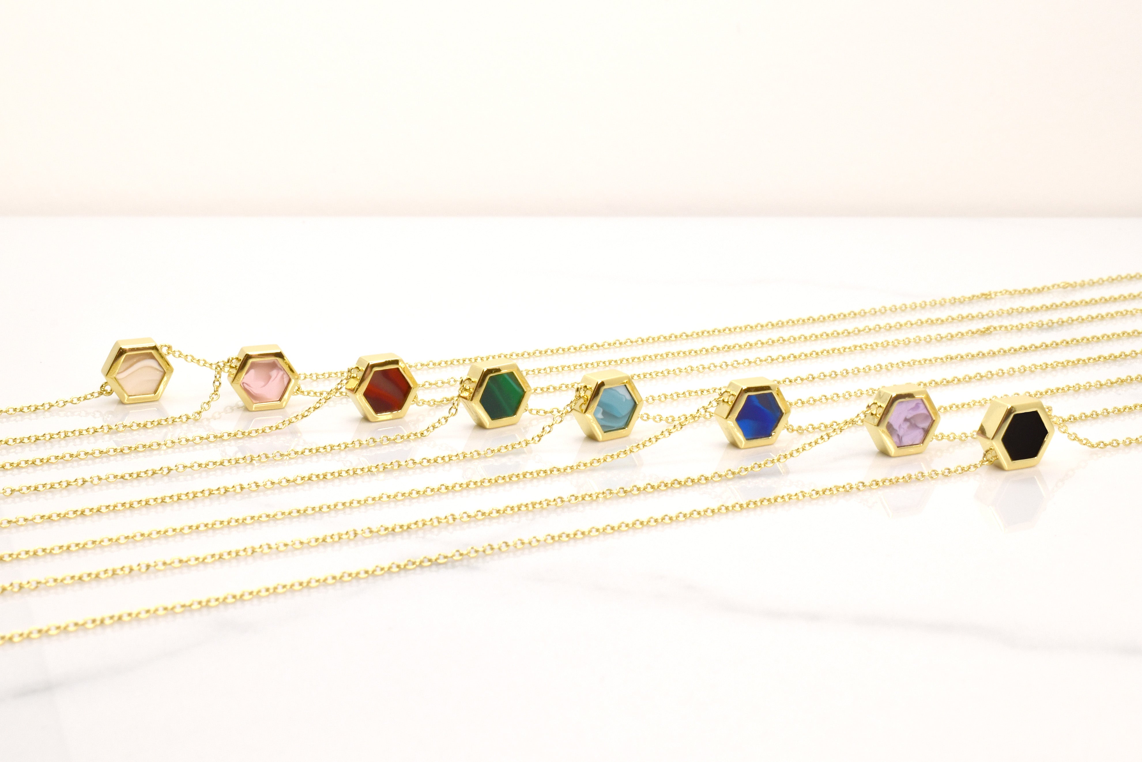 all geometric necklaces colorful minimal jewelry matching bff necklaces