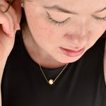 crystal quartz polymer clay gemstone necklace birthstone necklace birthday gift for her under 50