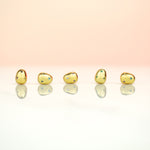 6mm baroque pearl modern unique studs encrusted with multicolored diamonds lined up in a row
