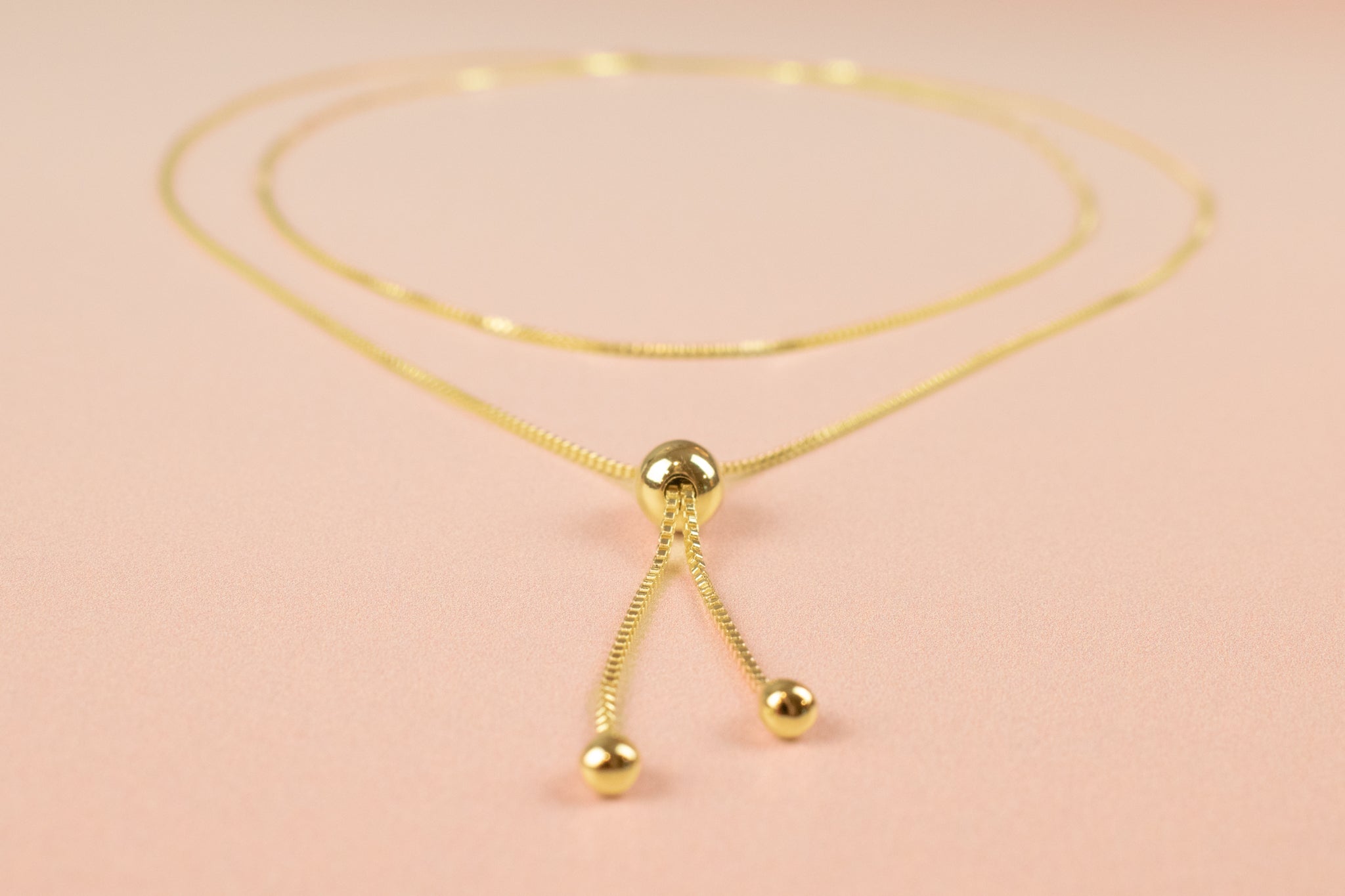 long layered double drop lariat necklace