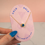 modern delicate blue sapphire hexagon gemstone inspired necklace september birthstone gift
