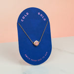 14k gold plated rose quartz gemstone inspired modern hexagon neckalce