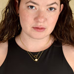 layered necklace look 14k gold chain necklace short simple necklace geometric jewelry gift for sister