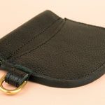 handmade leather luxury card holder, small simple wallet wristlet