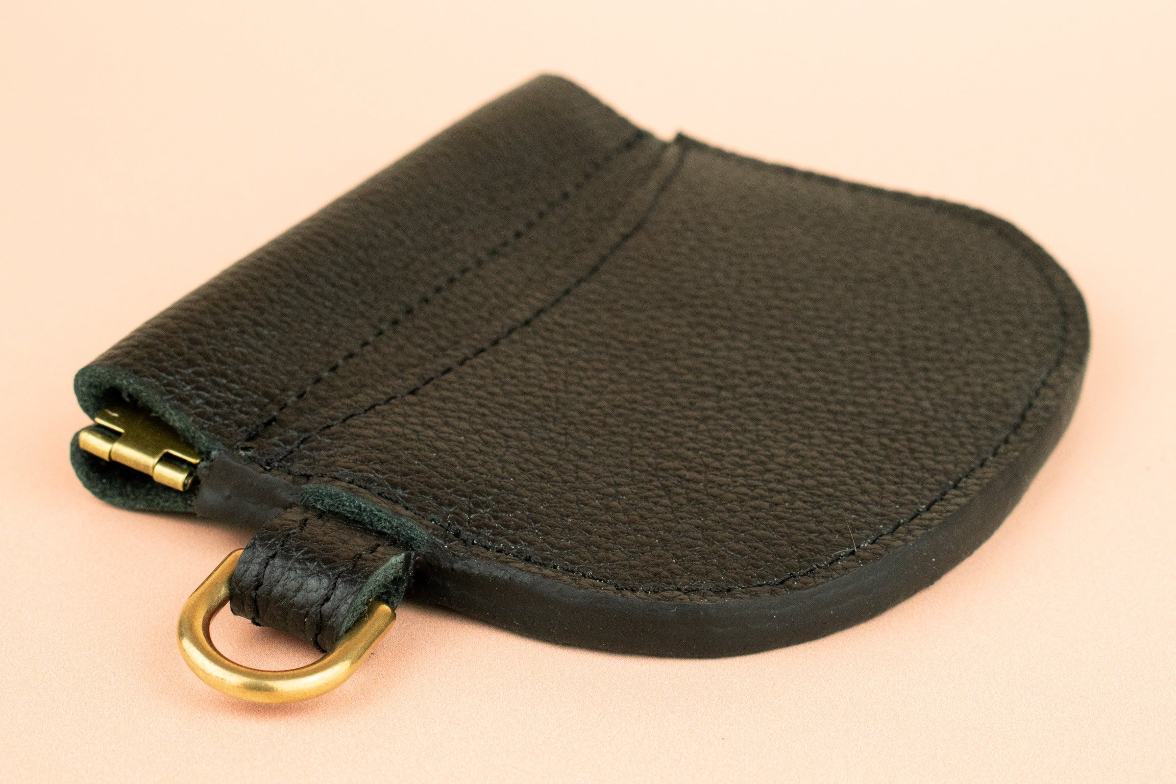 handmade leather luxury card holder, small simple wallet wristlet