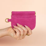 squeeze closure wallet card pocket leather card case small card slots safe wallet travel wallet leather colorful