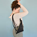 black hair on hide western clutch purse