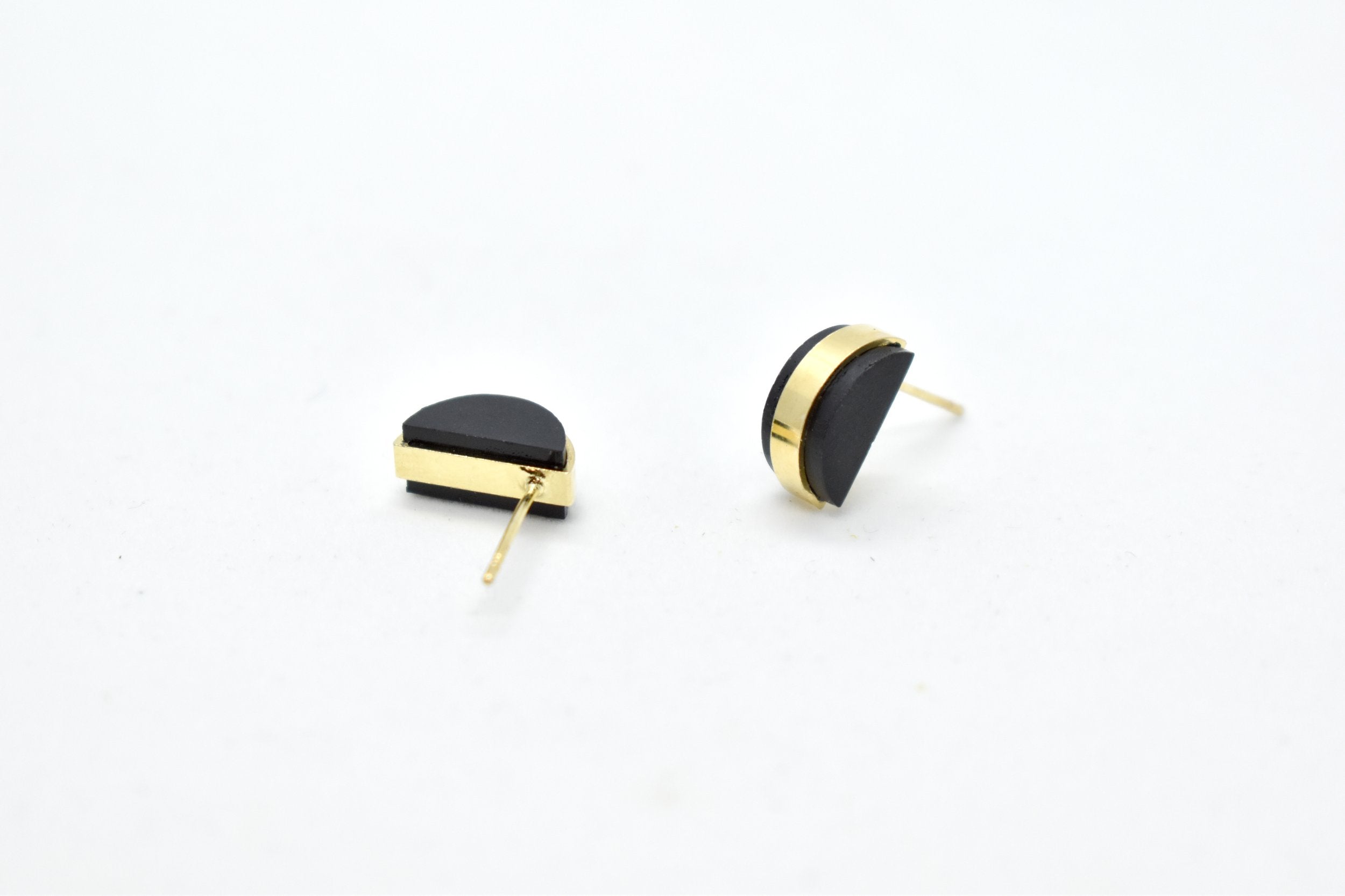 black geometric shape studs jewelry earrings gifts for her fashion girlie accessory