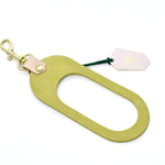bright lime keychain leather wristlet for wrist chartreuse accessories cutout shape disco style