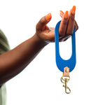 matisse blue leather keychain accessory wristlet leather blue cutout shape keychain