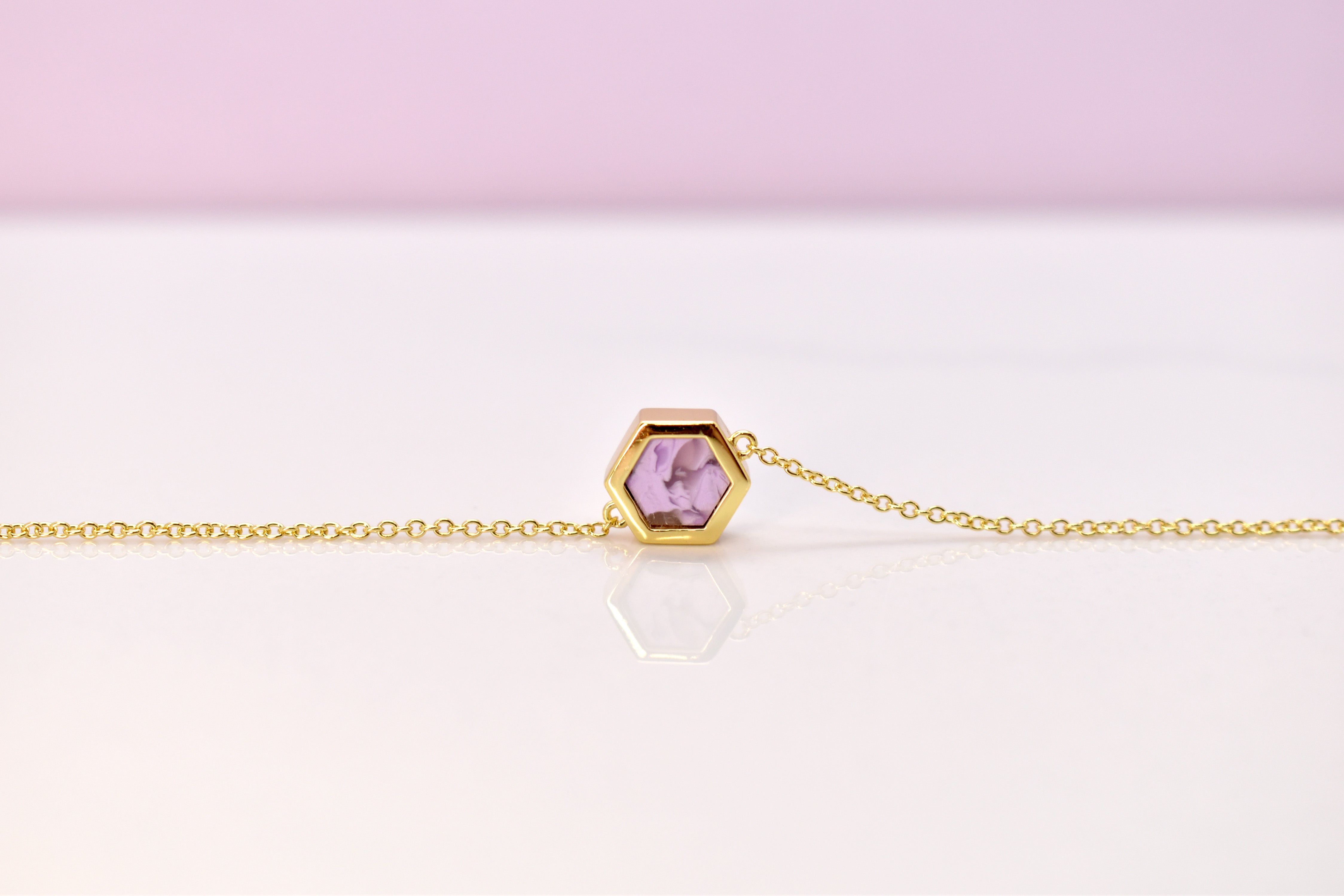 amethyst birthstone jewelry february birthday gift for her gemstone jewelry geometric necklace gold 14k fill