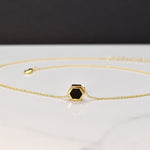 black and gold necklace geometric jewelry minimal 14k gold bachelorette gifts