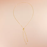 adjustable gold y chain lariat necklace