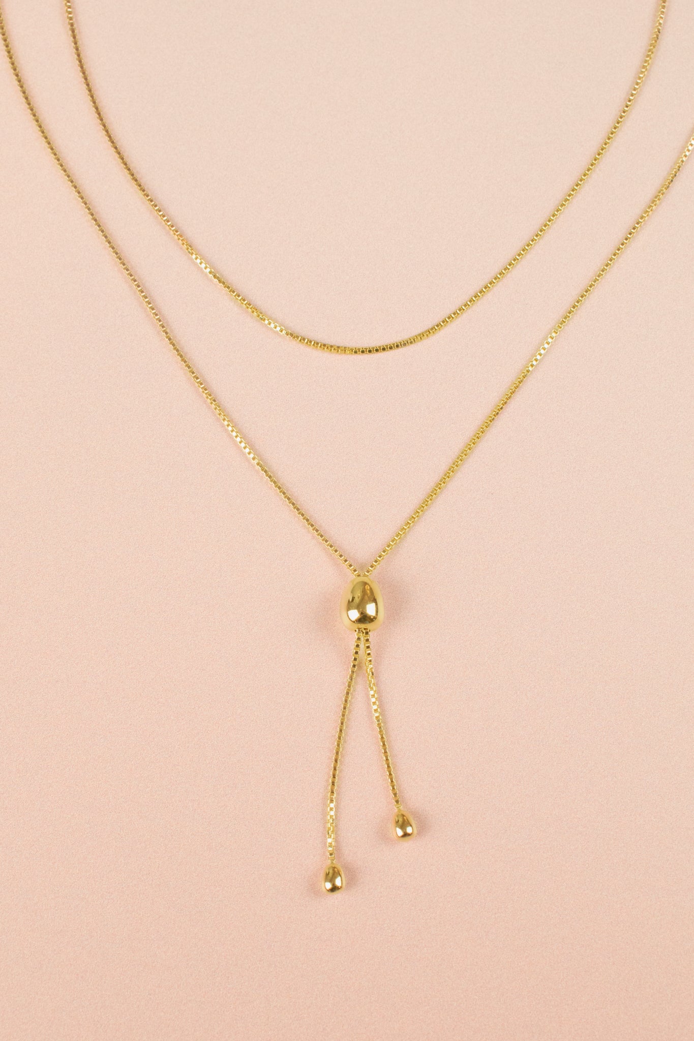 gift gold lariat simple gold chain layered necklace