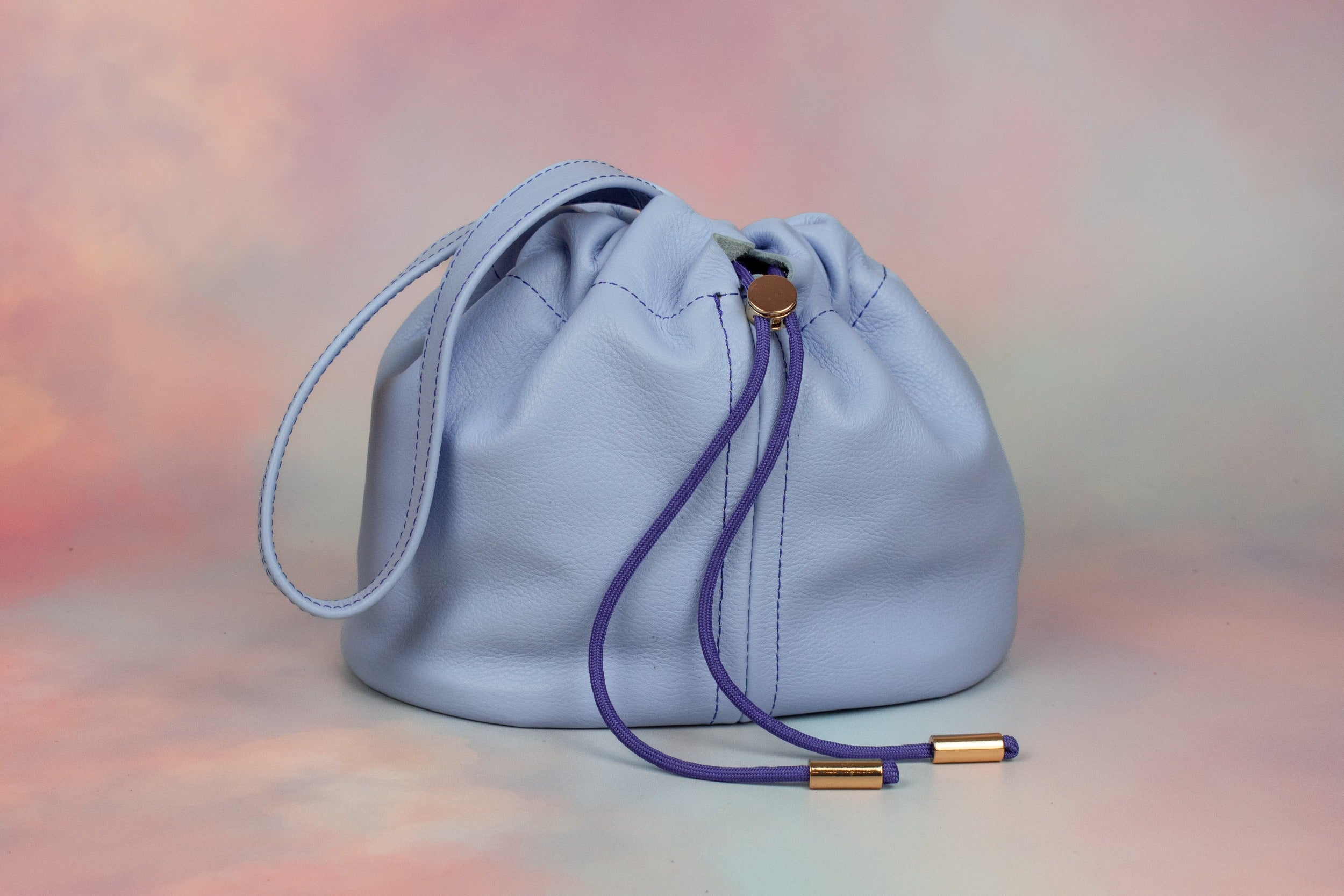 sky blue slouchy unstructured silhouette handbag