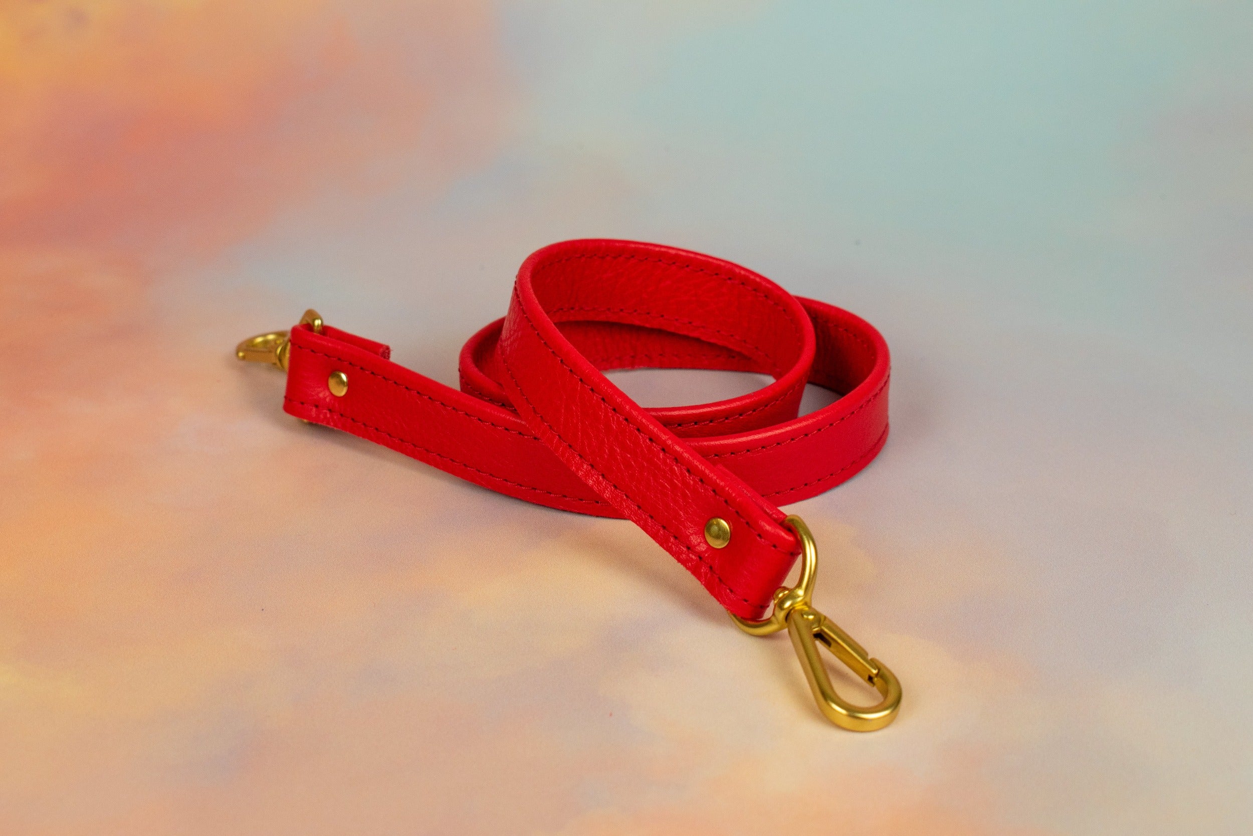 matching cherry red adjustable handbag strap