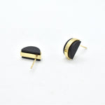 black geometric shape studs jewelry earrings gifts for her fashion girlie accessory