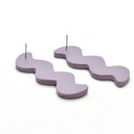 Art Earrings in Authentic Lavender Leather.